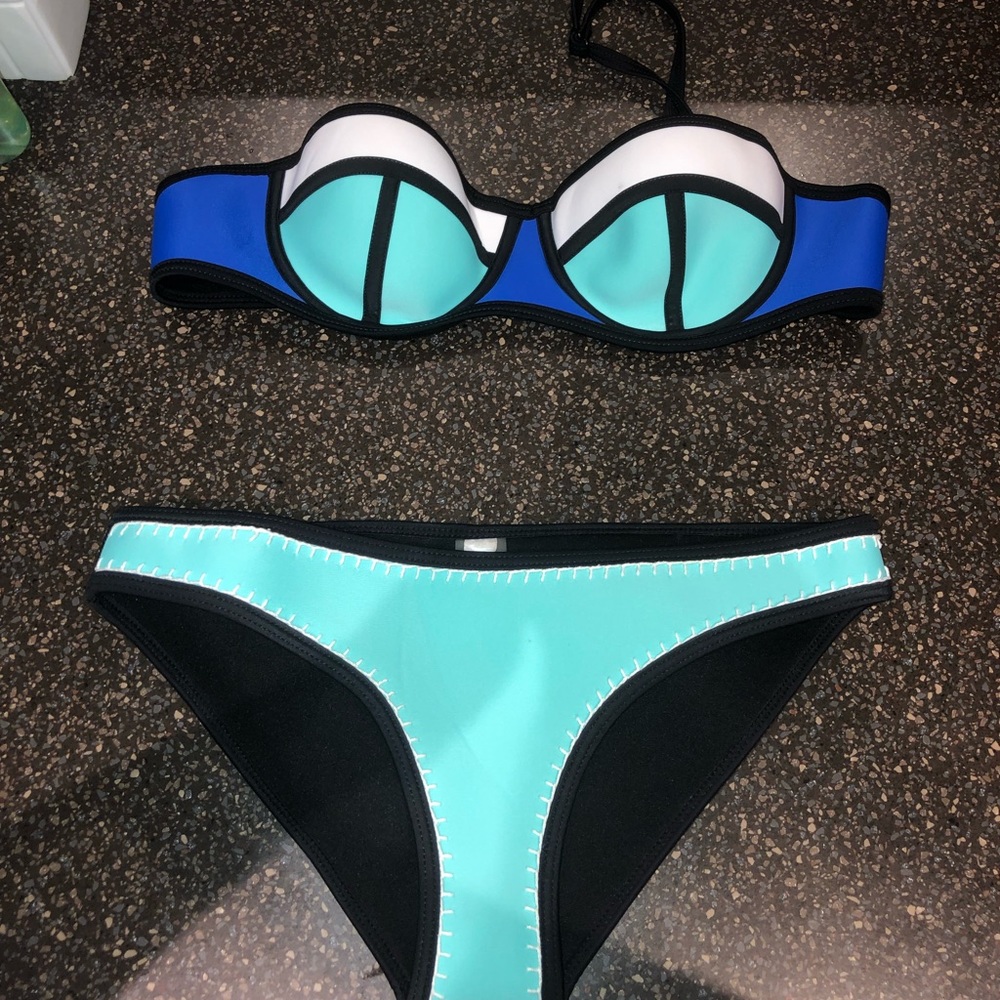 Blue bikini